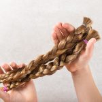 lady showing hair extension